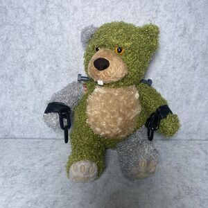 2017 Spiral Direct UK Approx 12" Frankented Soft Bear Plush Gothic Undead Green